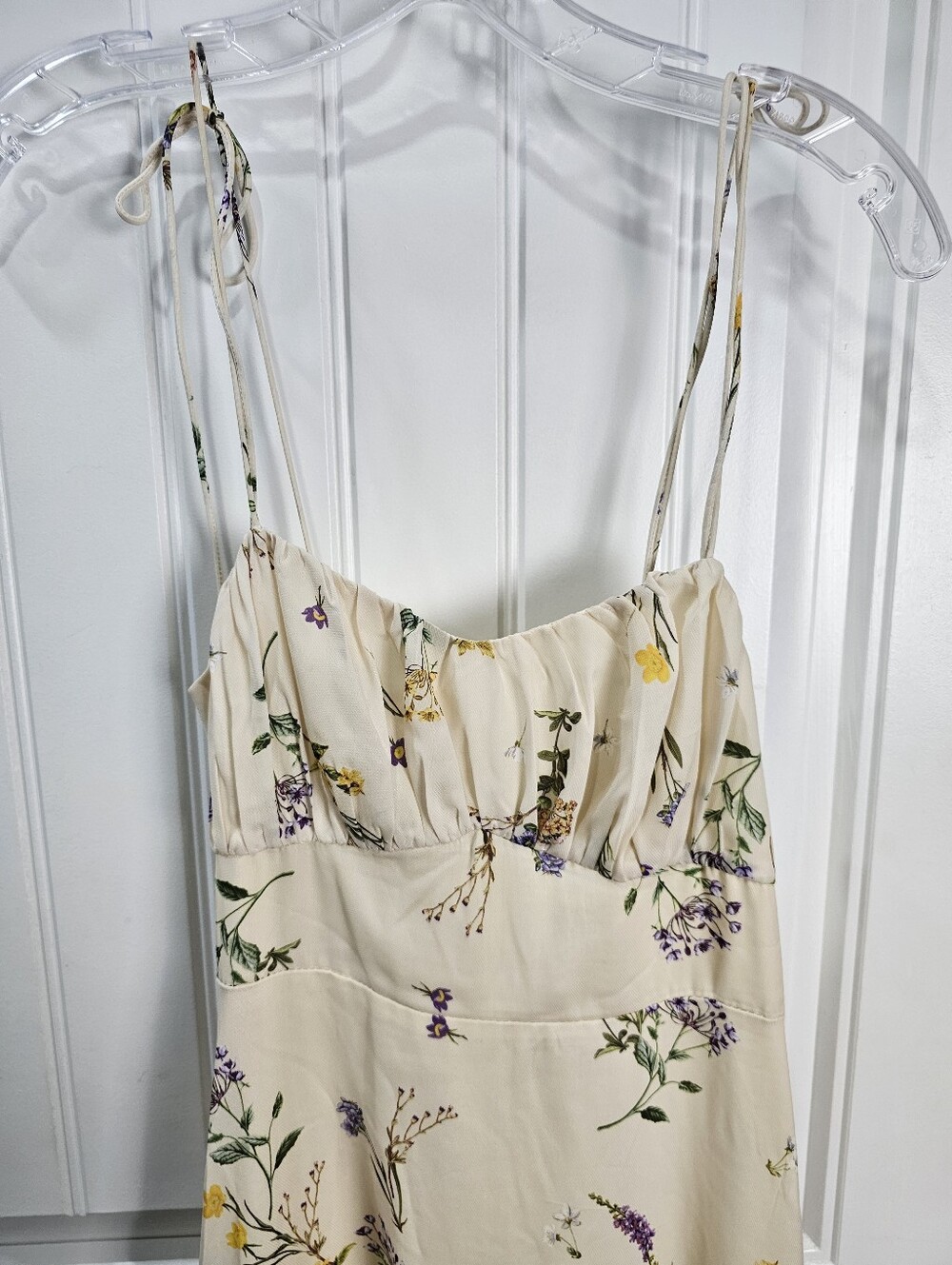 Showpo MONACO SWEETHEART MIDI DRESS IN BOTANICAL FLORAL Cream size 2 - Picture 7 of 11